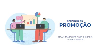 Parabéns pela promoção white whimsical-line