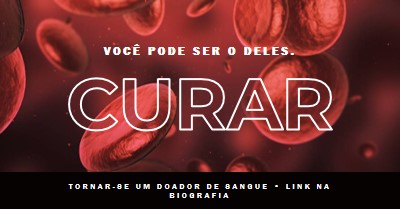 Tornar-se um doador de sangue red modern-simple