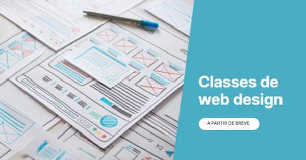 Classes de web design blue modern-simple