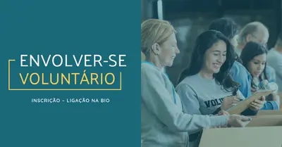 Vamos aplaudir os voluntários blue modern-simple
