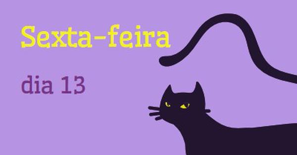 Sexta-feira, dia 13 purple organic-simple