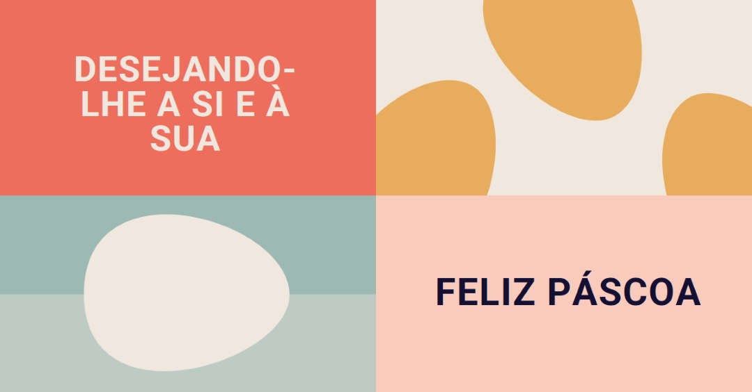 Feliz Páscoa para si e para o seu orange modern-color-block
