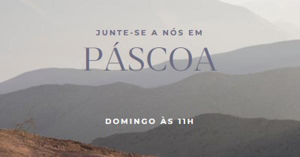 Junte-se a nós domingo de Páscoa gray modern-simple