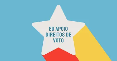 Deixe a sua voz ser ouvida blue modern-color-block