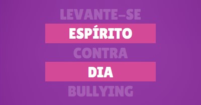 Enfrentar o bullying purple modern-bold