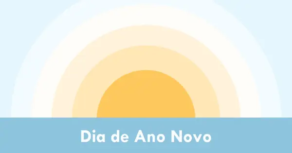 Sol do Dia de Ano Novo blue modern-simple