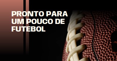 Pronto para um pouco de futebol brown modern-simple