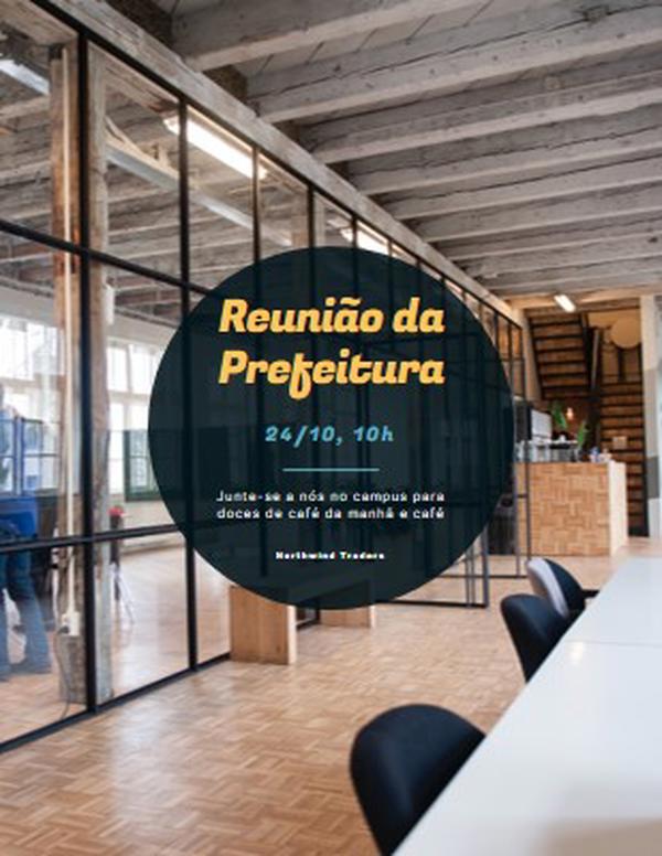 Reunião da prefeitura gray modern-simple