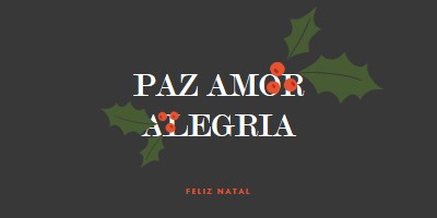 Paz, amor, alegria gray modern-simple