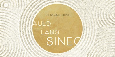 Feliz ano novo (auld lang syne) white modern-simple