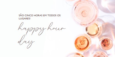 Happy hour das cinco horas white modern-simple