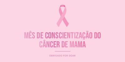 Mês de Conscientização do Câncer de Mama pink modern-simple