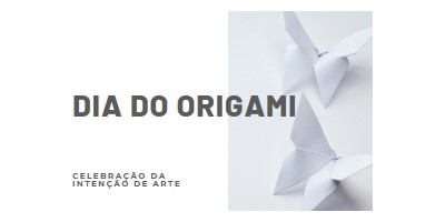 Dia do Origami white modern-simple