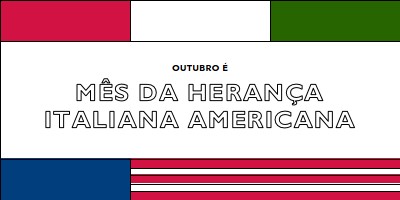 Mês da herança italiana americana white vintage-retro