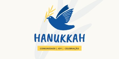 Desejos hanukkah white organic-simple