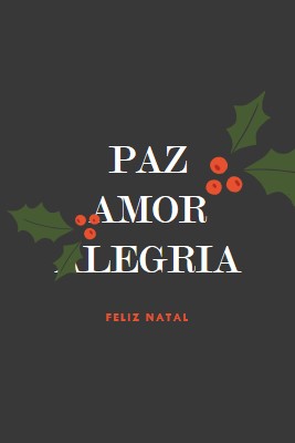 Paz, amor, alegria gray modern-simple