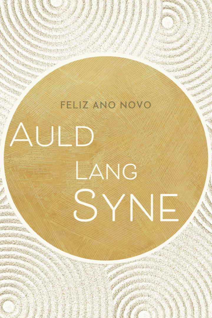 Feliz ano novo (auld lang syne) white modern-simple
