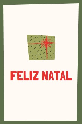 Feliz Presente de Natal white whimsical-color-block