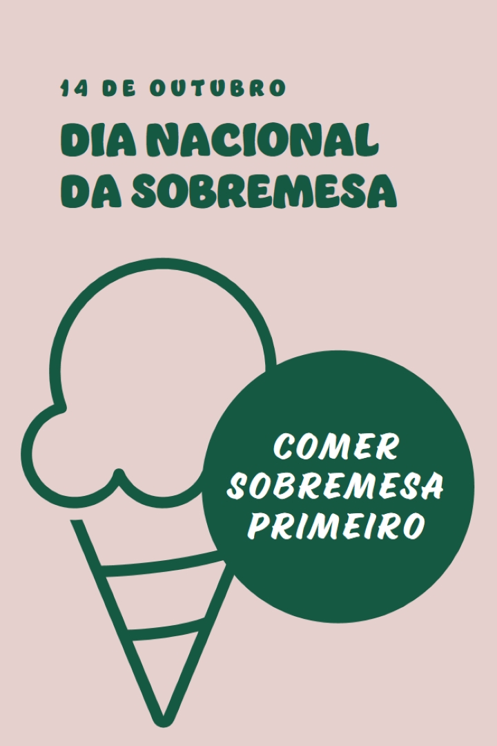 Dia Nacional da Sobremesa pink vintage-retro