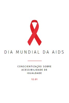 Conscientização sobre aids white modern-simple