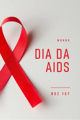 Conscientização sobre aids gray modern-simple