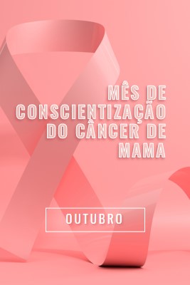 Conscientização sobre o câncer de mama pink modern-bold