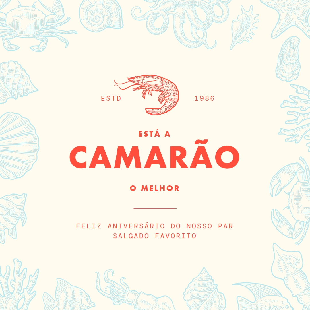Simplesmente o melhor camarão gray bold,retro,maritime