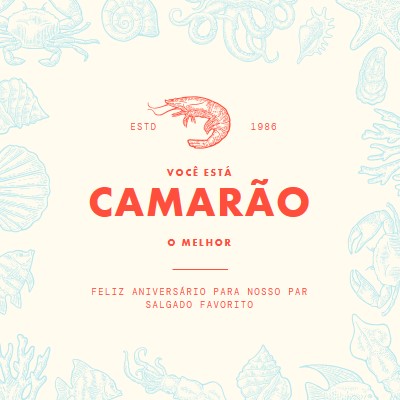 Simplesmente o melhor camarão gray bold,retro,maritime