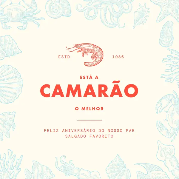 Simplesmente o melhor camarão gray bold,retro,maritime