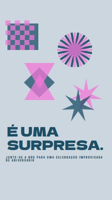 Celebração surpresa yellow graphic,risograph,shapes