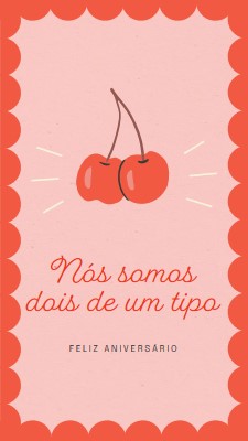 Nós somos dois de um tipo red illustration,retro,playful