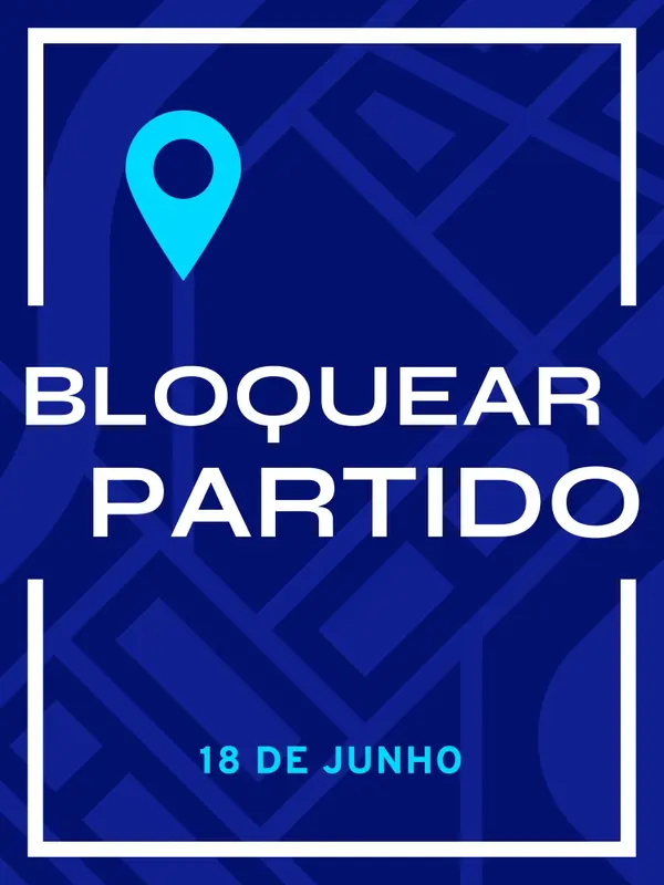 Pôster do anúncio do evento em negrito blue modern,simple,geometric,grids