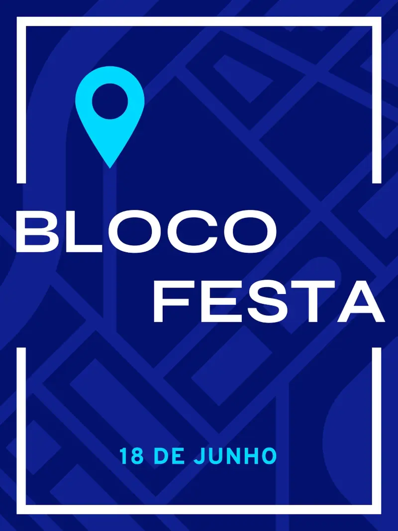 Cartaz de anúncio de evento a negrito blue modern,simple,geometric,grids