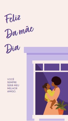 Minha mãe, minha melhor amiga gray modern,clean,illustrative,cursive,graphical,offset