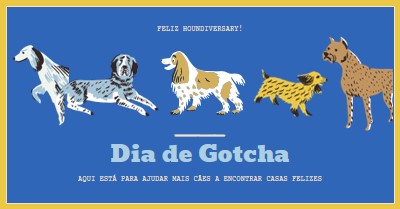 Ajudar mais cães a encontrar casas blue dog,illustration,playful