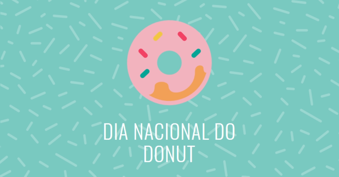 Yum é o Dia Nacional do Donut blue modern-simple