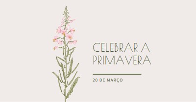 Celebrar a primavera white vintage-botanical