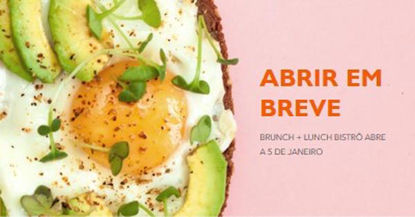 Hora do brunch pink modern-bold