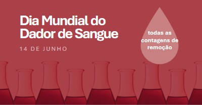 Dia Mundial do Dador de Sangue red modern-bold