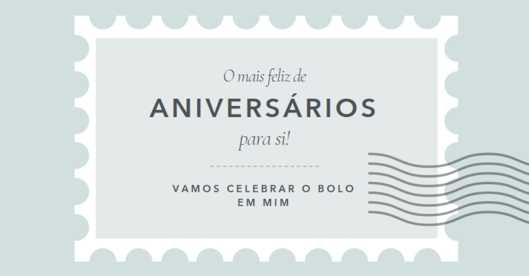 Aniversário maravilhoso blue modern-simple