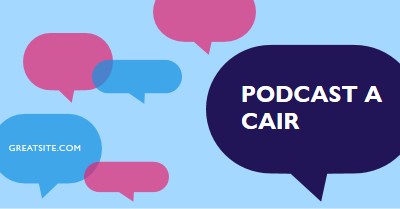 Podcast a cair agora blue modern-color-block