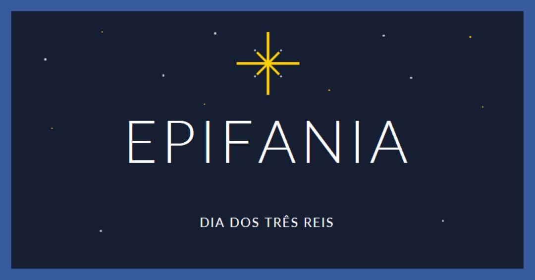 Observação da Epifania blue modern-simple