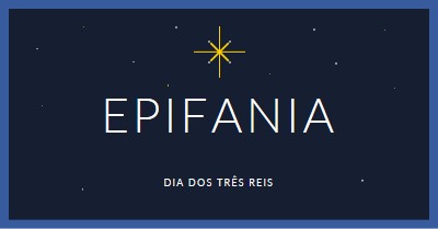 Observação da Epifania blue modern-simple