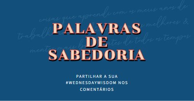 Palavra para o sábio blue modern-simple