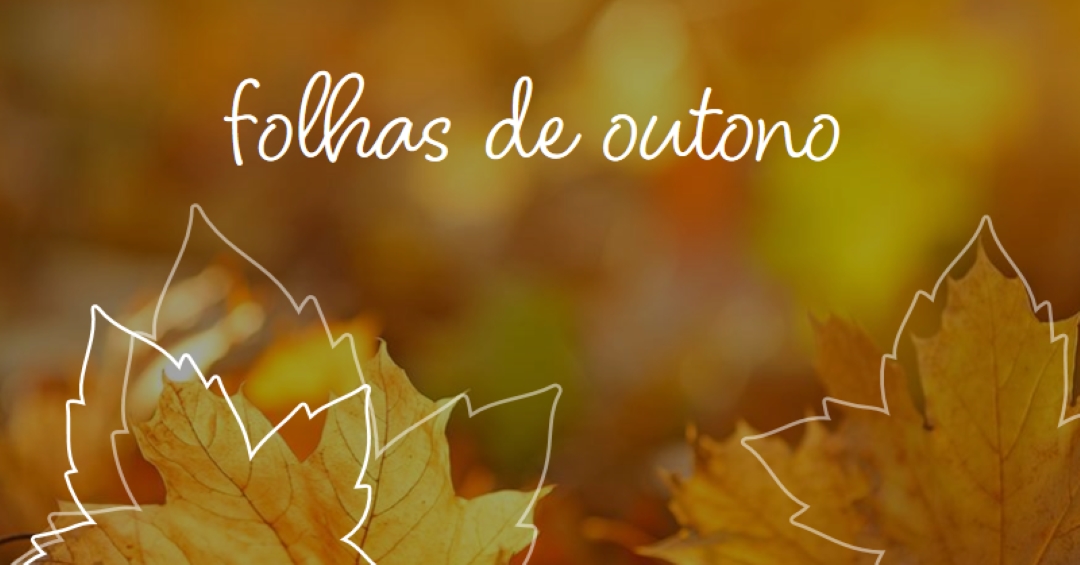 Folhas de outono orange organic-simple