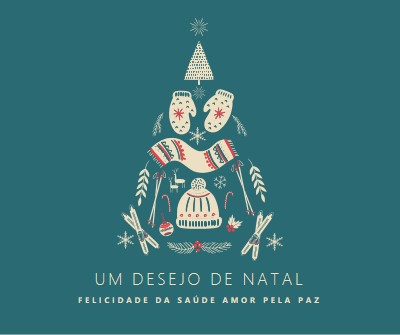 Tudo o que quero para o Natal green modern-simple