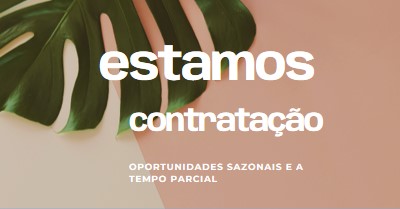 Estamos a contratar trabalhadores sazonais pink modern-simple