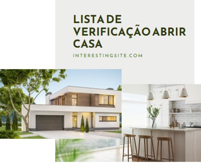 Abrir a lista de verificação da casa white modern-simple