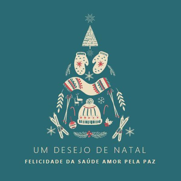 Tudo o que quero para o Natal green modern-simple