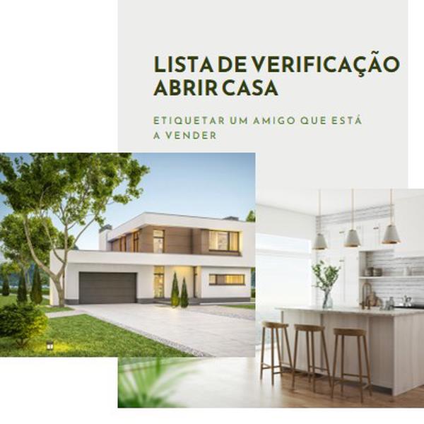 Abrir a lista de verificação da casa white modern-simple